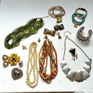 Pearl Double Strand - Estate Costume Jewelry - 23 pieces